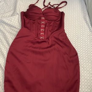 Oh Polly Maroon Dress